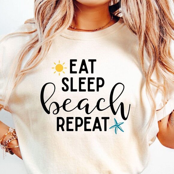 Tops - Eat Sleep Beach Repeat Tee